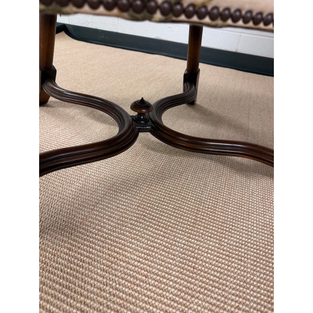 Wood 1980s Pair of Hand Carved High Back Slatted Chairs From Baker Furniture For Sale - Image 7 of 11