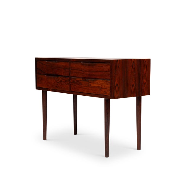 Mid-Century Modern 1960s Vintage Danish Mid-Century Rosewood 4-Drawer Nightstand / Accent Table For Sale - Image 3 of 8