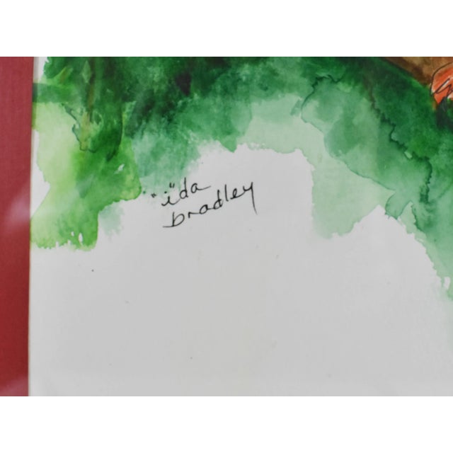 Vintage Watercolor Tropical Parrot Painting by Ida Bradley For Sale - Image 4 of 6