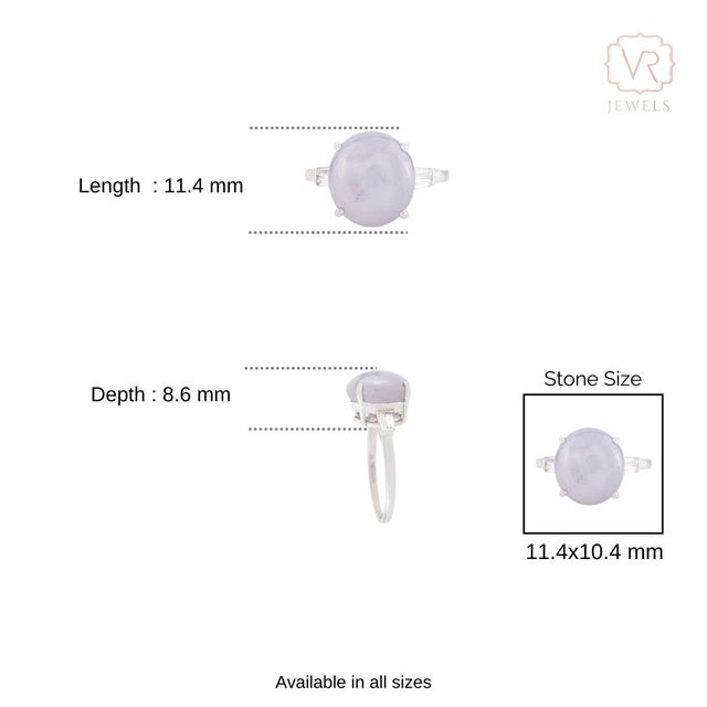 8.5ct Cabochon Star Sapphire & Baguette Diamond Cocktail Ring Size 6.5 in 14k Gold For Sale - Image 13 of 18