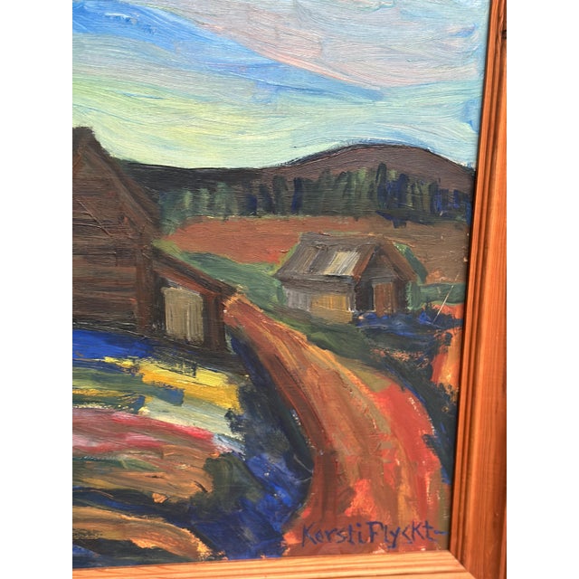 Kersti Flyckt, Mountain Landscape, 1960s, Oil on Panel, Framed For Sale - Image 14 of 18