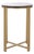 Levitt Cast Glass Top Round Accent Table in Brass with Glass Top For Sale