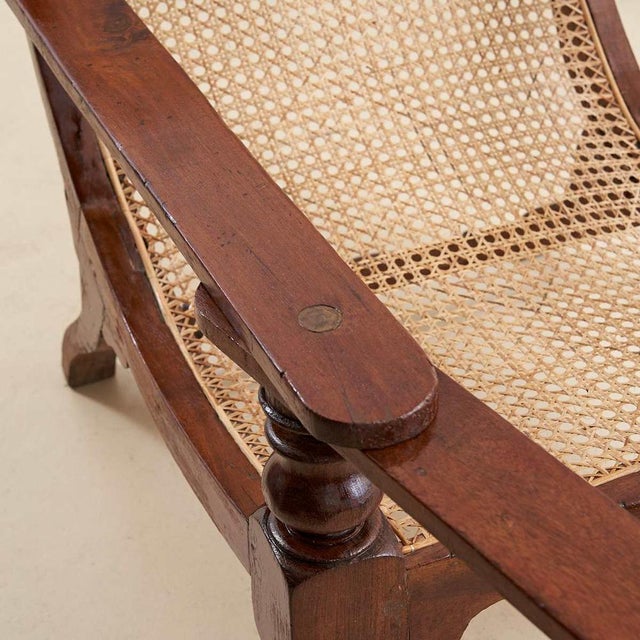 Colonial Style Fireplace Armchair in Vienna Straw For Sale - Image 3 of 12