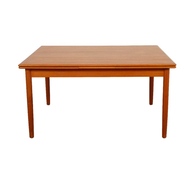 Vintage Extendable Dining Table in Teak For Sale