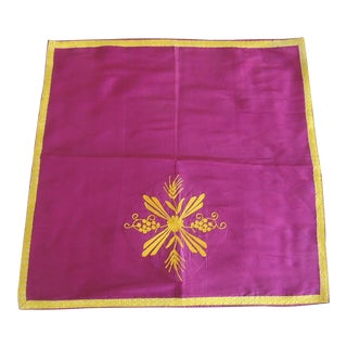 Red and Gold Italian Square Altar Textile For Sale
