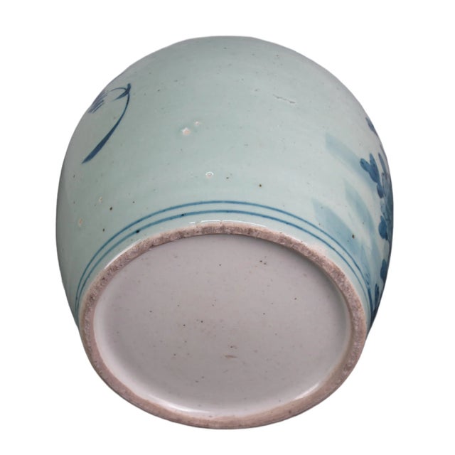 Blue Soft Blue Jar W/Lid For Sale - Image 8 of 9