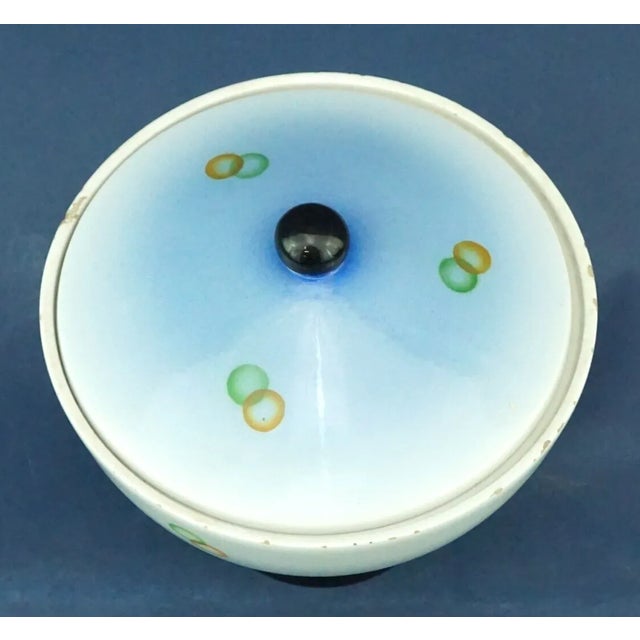 Ceramic Vintage Italian Ceramic Vase with Lid by the Galvani Factory, 1920s For Sale - Image 7 of 18