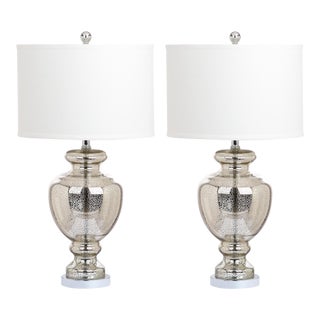 Glass Lamp in Mercury - a Pair For Sale