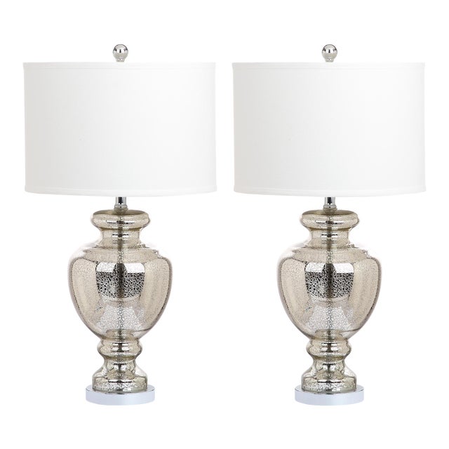 Glass Lamp in Mercury - a Pair For Sale