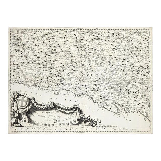 Genova Olim Ligusticum - Original Etching by V. Coronelli - 1684 ca. 1684 ca. For Sale