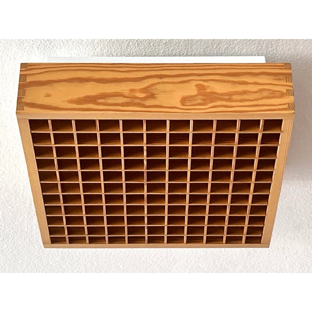 Mid-Century Modern Mid-Century Modern Pine Wood Flush Mount, Sweden, 1970s For Sale - Image 3 of 18