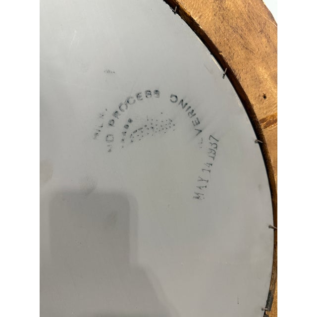 Gold Italian Art Deco Style "Fish Scale" Giltwood Mirror C. 1937 For Sale - Image 8 of 8