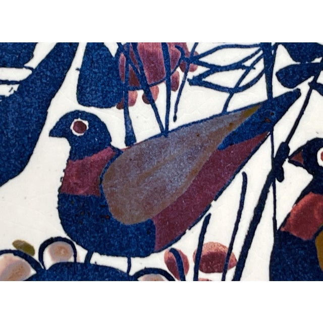 Royal Copenhagen Mid-Century Modern Danish Porcelain Tenera Bowl with Bird Design by Kari Christensen for Aluminia Royal Copenhagen, 1960s For Sale - Image 4 of 18
