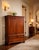 Sienna George II Style Dwarf Linen Chest in Cherry With Paneled Doors and Drawers For Sale - Image 8 of 11