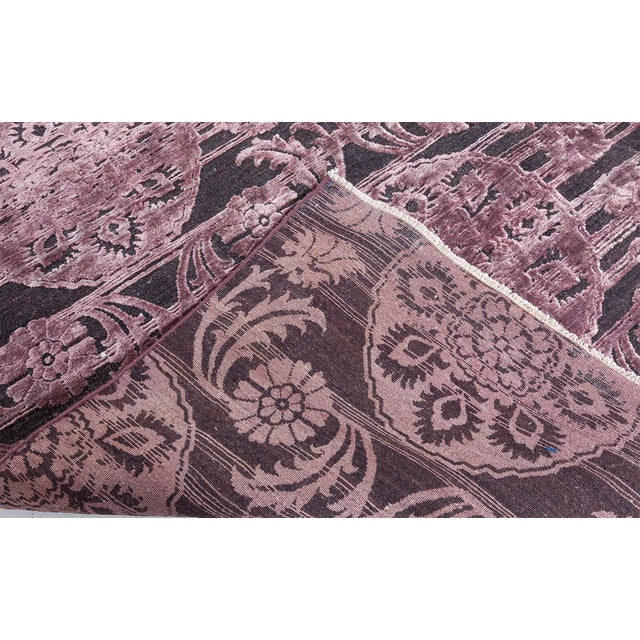 Contemporary Indian Handwoven Silk and Wool Rug by Doris Leslie Blau For Sale In New York - Image 6 of 6