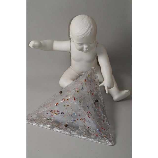 Murano Glass Pyramid Wall Light, 1970s For Sale - Image 6 of 15