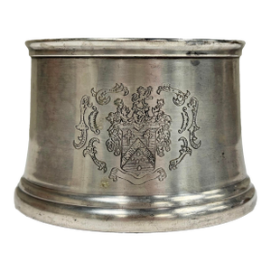 Vintage Silver Tone Wine Bottle Coaster