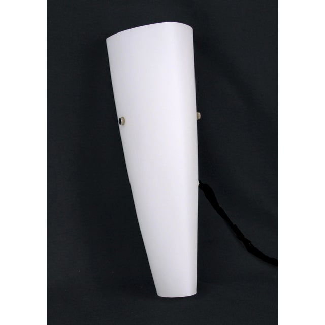 Metal Fabas Luce, Modern White Glass Opaline Single Sconce By, Late 20th Century Italy For Sale - Image 7 of 7