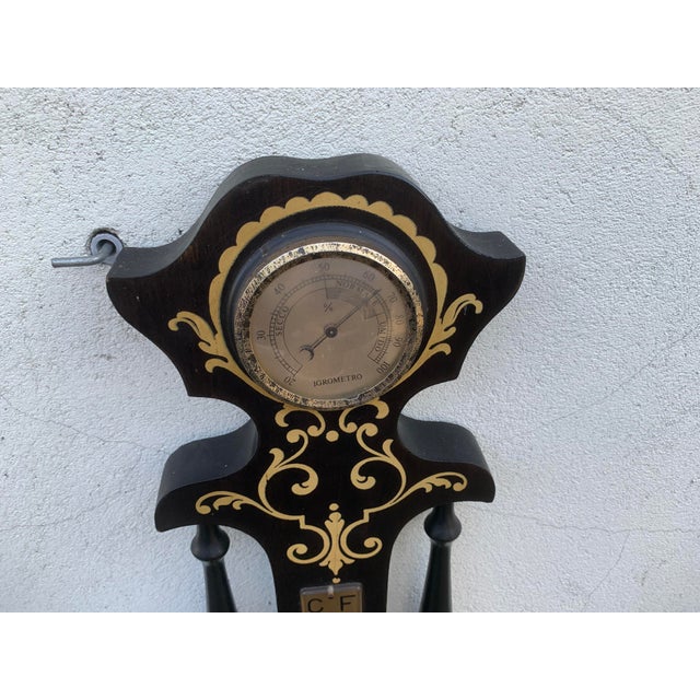Vintage Barometer / Thermometer / Igrometer in Wood For Sale - Image 14 of 18