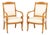 French Empire Style Walnut Armchairs, Pair For Sale