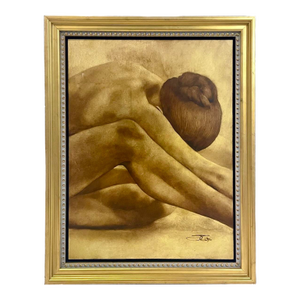 Vintage Art Deco Recumbent Figure Painting