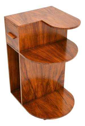 Art Deco Figured Walnut Side Table, 1930s