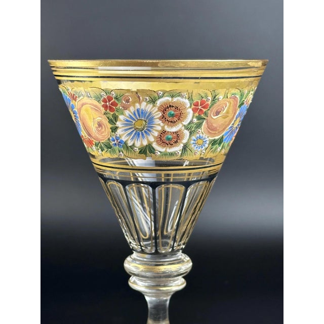 An exceptional hand-blown glass goblet by Hermann Pautsch, master decorator of the renowned Josephinenhütte glassworks,...