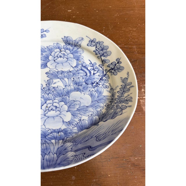 Antique Japanese Blue and White Porcelain Oval Serving Platter, Meiji Period, Circa 1870s–1900s For Sale - Image 4 of 12