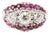 Antique 14k White Gold 1.33ctw Old Cut Diamond Ruby Three Stone Cocktail Ring, Size 7.25 For Sale
