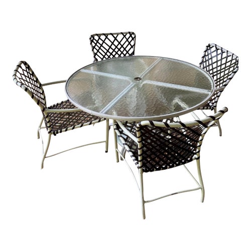 Bougie Summer Ready Brown Jordan Tamiami Table Dining Chairs