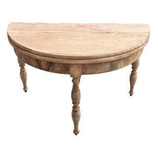 19th Century Half-Moon Table in Walnut For Sale