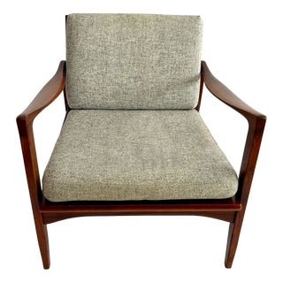 Candidate Lounge Chairs in Afromosia by Ib Kofod-Larsen, Denmark, 1960s, Set of 3 For Sale