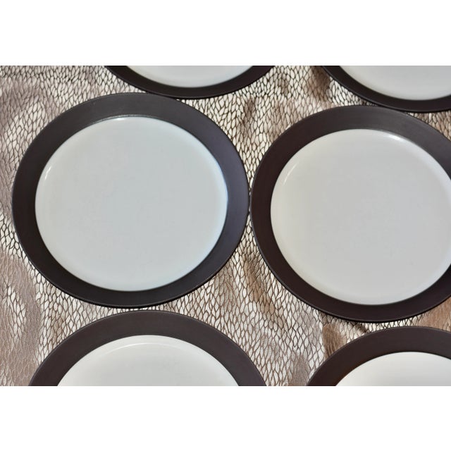 1960s Jens Quistgaard Dansk Flamestone Smooth Brown Dinner Plates- Set of 9 For Sale - Image 11 of 13