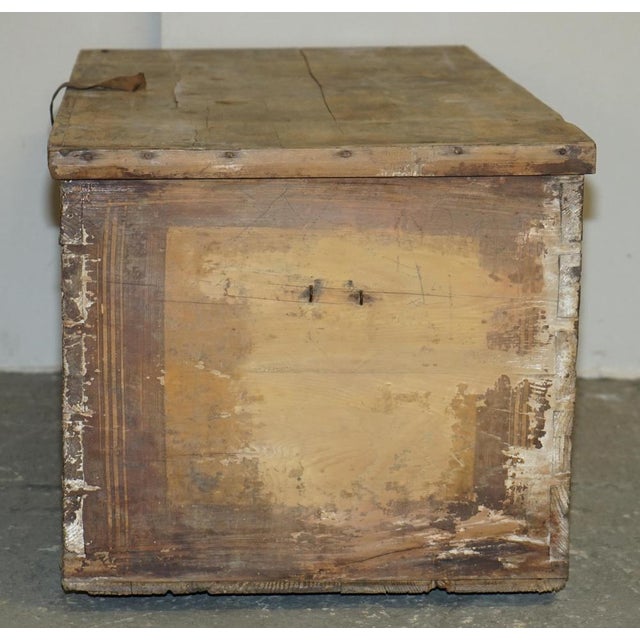 Romanian Blanket Chest with Church Painting, 1880s For Sale - Image 9 of 18