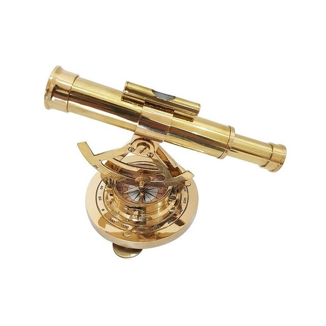 Nautical Compass Telescope Theodolite Used by Sailors For Sale - Image 4 of 9