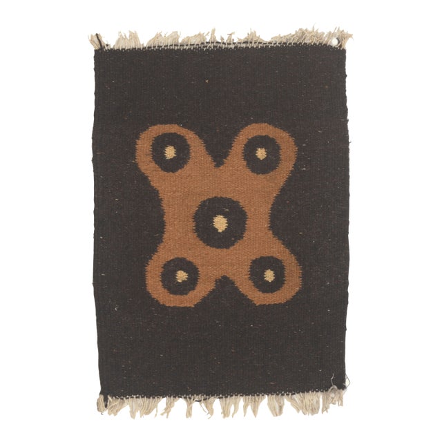 Vintage Mexican Zapotec Rug, 01'02 X 01'06 For Sale