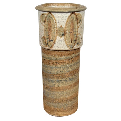 Mid-Century Danish Studio Pottery Vase in Stoneware by Svend Aage Jensen for Søholm, 1960s For Sale