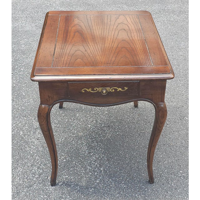 Henredon Four Centuries Red Oak Single Drawer Side Table For Sale In Washington DC - Image 6 of 10