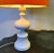 Ceramic Midcentury Modern Danish Ceramic Table Lamp with Orange Shade, 1970s For Sale - Image 7 of 12