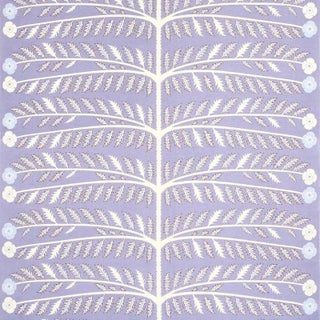 Sample - Schumacher X Neisha Crosland Thistle Fabric in Lavender For Sale