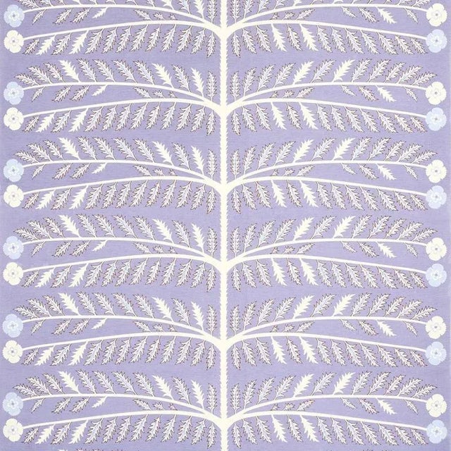 Sample - Schumacher X Neisha Crosland Thistle Fabric in Lavender For Sale