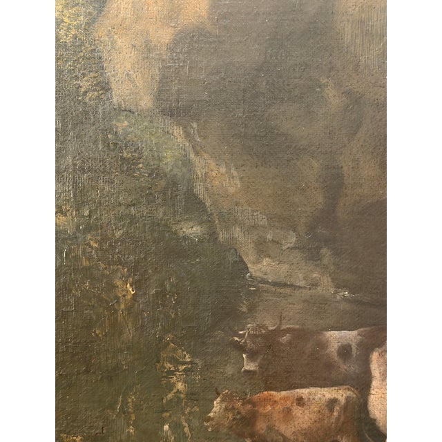 School of Giacinto Brandi, Pastoral Scene, Oil on Canvas, Framed For Sale - Image 6 of 10