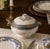 Victorian Antique English Dalmeny Covered Tureen by Hancock Whieldon Pattern, Blue & Gilt For Sale - Image 3 of 12