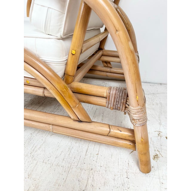 Vintage Rattan Lounge Chairs- A Pair For Sale - Image 10 of 12
