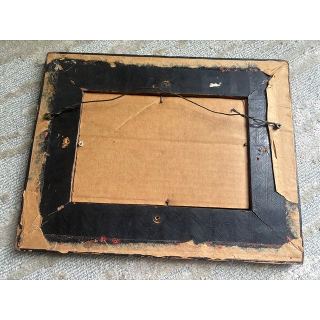 Aesthetic Movement Decorated Lacquer Mirror, Late 19th Century For Sale - Image 11 of 11