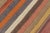 Vintage Striped Turkish Kilim in Multi Colors 6' 6 X 10' 7 For Sale - Image 11 of 11