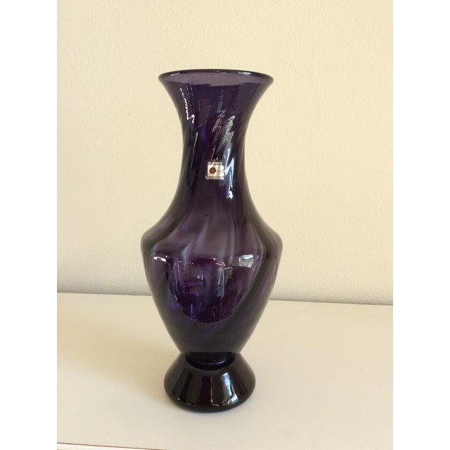 1990’s Vintage Blenko Violet Vase Chairish
