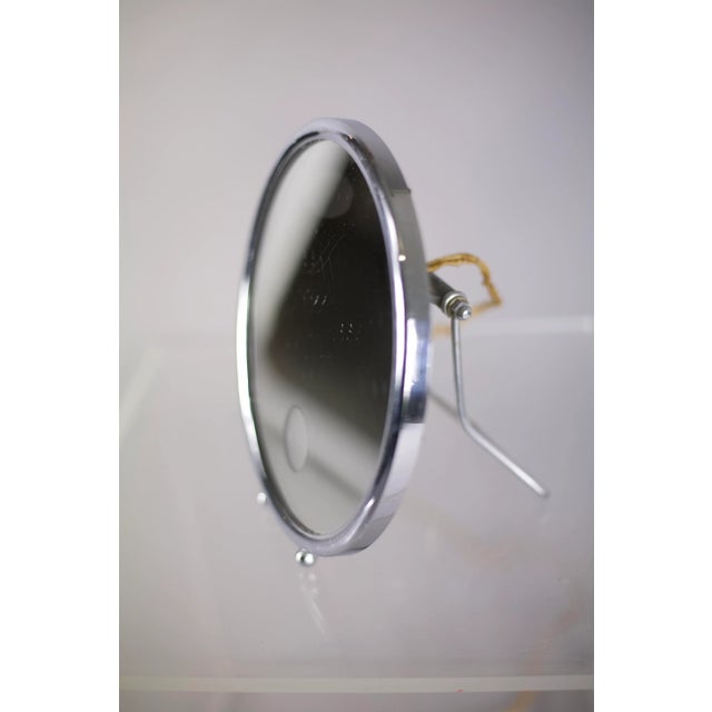 French Silver Illuminating Mirror, 1950s For Sale - Image 5 of 14