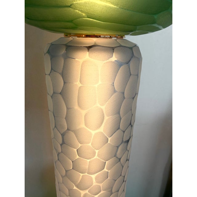 Brass Large Contemporary Totem Murano Glass Floor Lamp by Studio Ad, Italy For Sale - Image 8 of 13