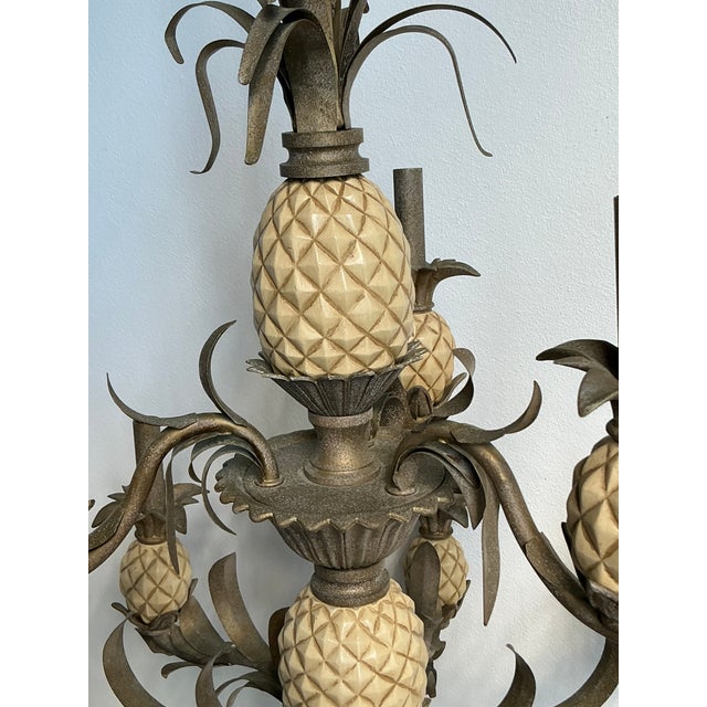 Vintage Boho Pineapple Chandelier For Sale In West Palm - Image 6 of 12